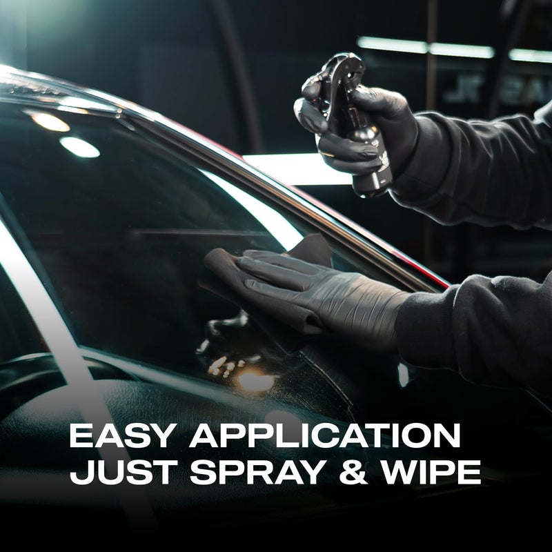 Nasiol GlasShield Nano Rain Repellent Spray Kit, Windshield&Glass Ceramic Coating, Super Hydrophobic to 30000 Miles, Super Easy Application Spray&Wipe, Clear Vision for Safe Driving, Easy Ice Removal - Image 4